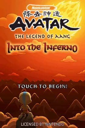 Avatar - The Last Airbender - Into the Inferno (USA) screen shot title